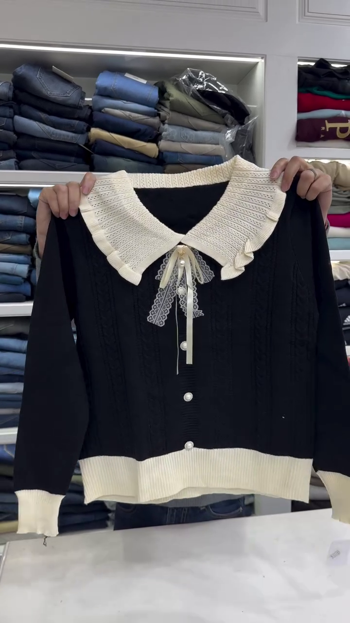 Women's Knitted Long Sleeve Casual Sweater - Image 2