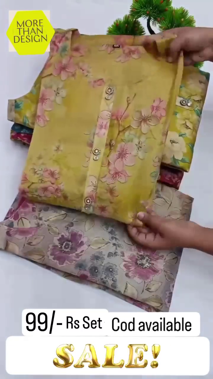 Women Mustard Yellow Floral Print Cotton Silk Kurta Set with Pink Pant